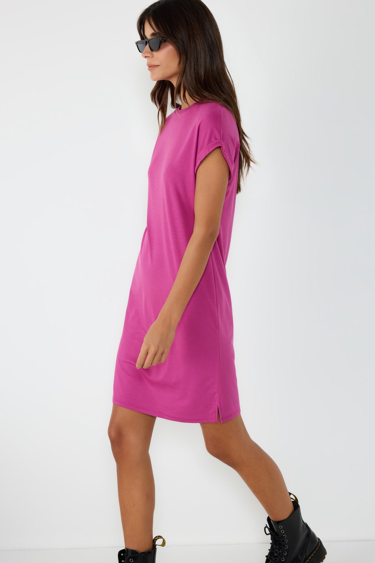 Basic-Kleid mit kurzen Ärmeln