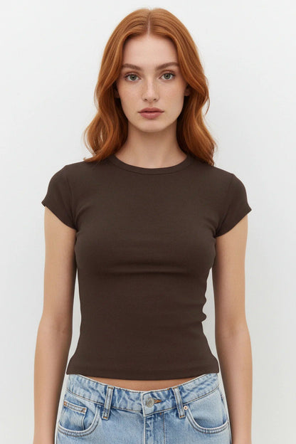 Kurzarm Basic T-Shirt