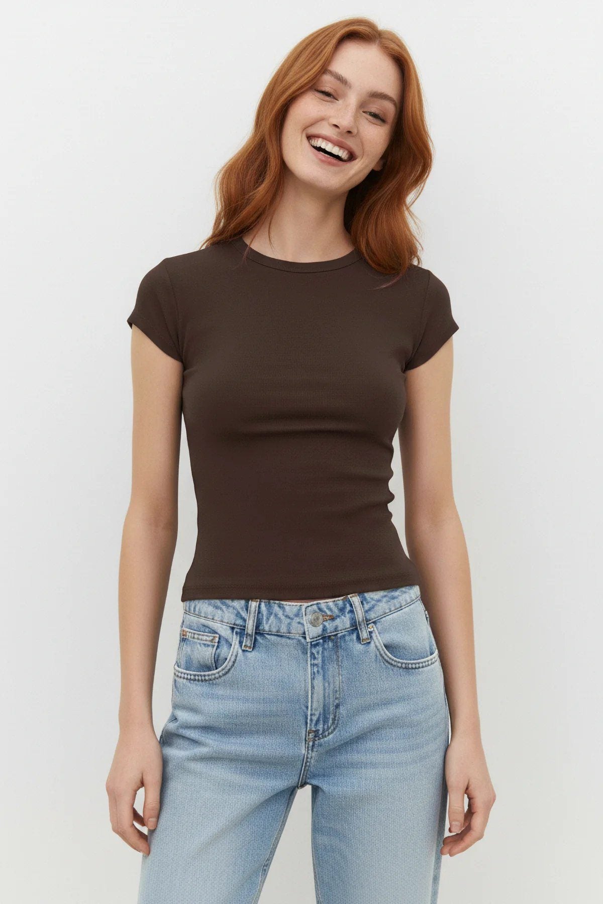 Kurzarm Basic T-Shirt
