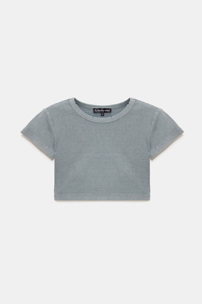 Kurzärmeliges Crop-T-Shirt