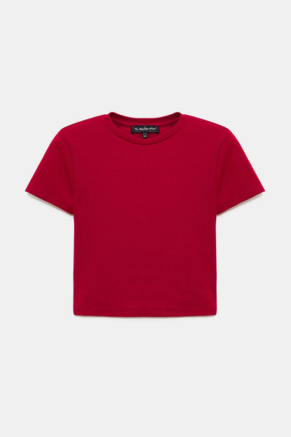 Kurzärmeliges Crop-T-Shirt