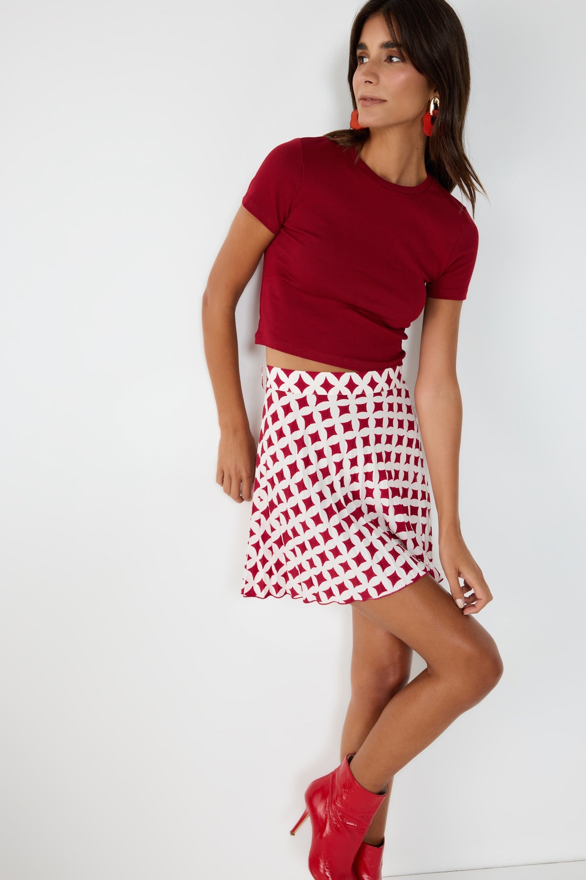 Kurzärmeliges Crop-T-Shirt
