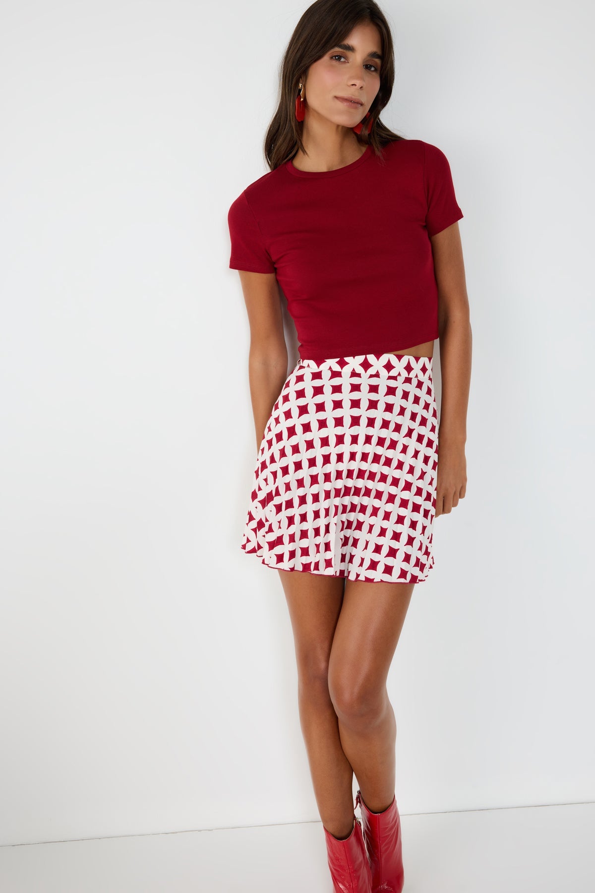 Kurzärmeliges Crop-T-Shirt