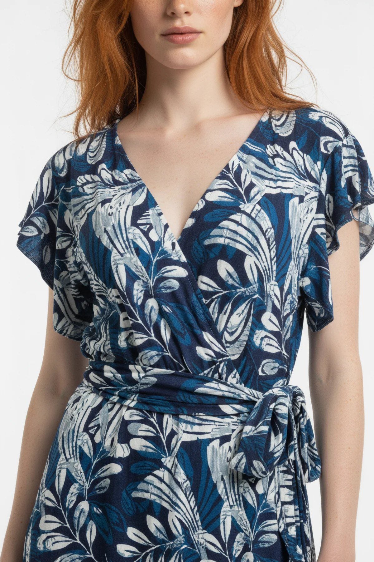 Kurzarm Midi Kleid