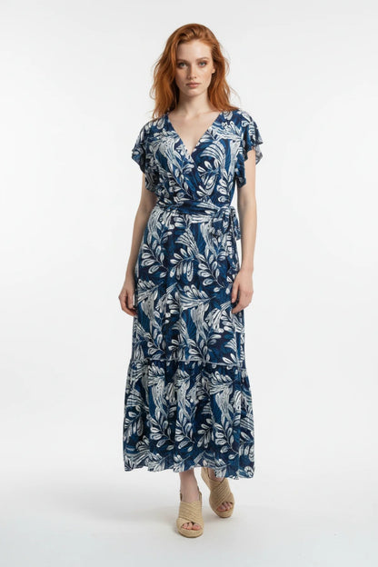 Kurzarm Midi Kleid