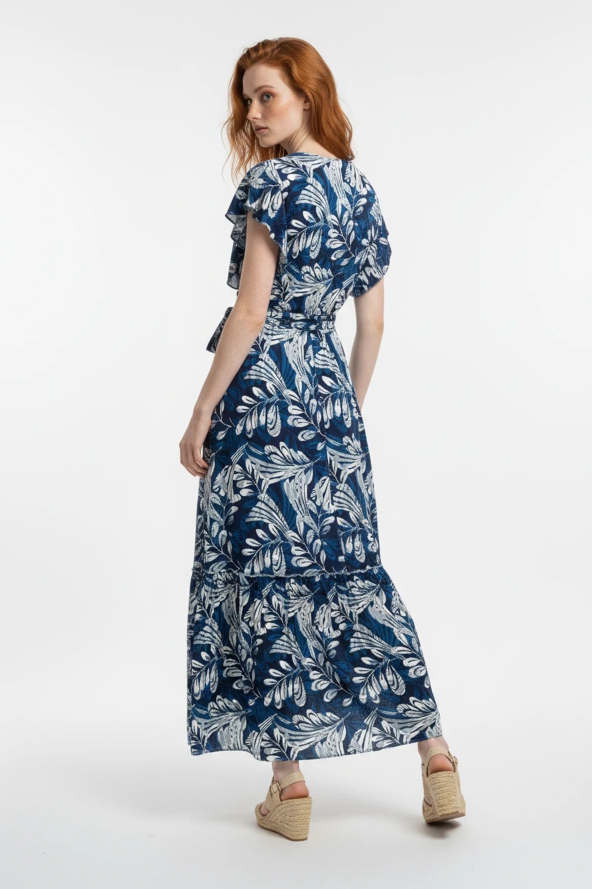 Kurzarm Midi Kleid