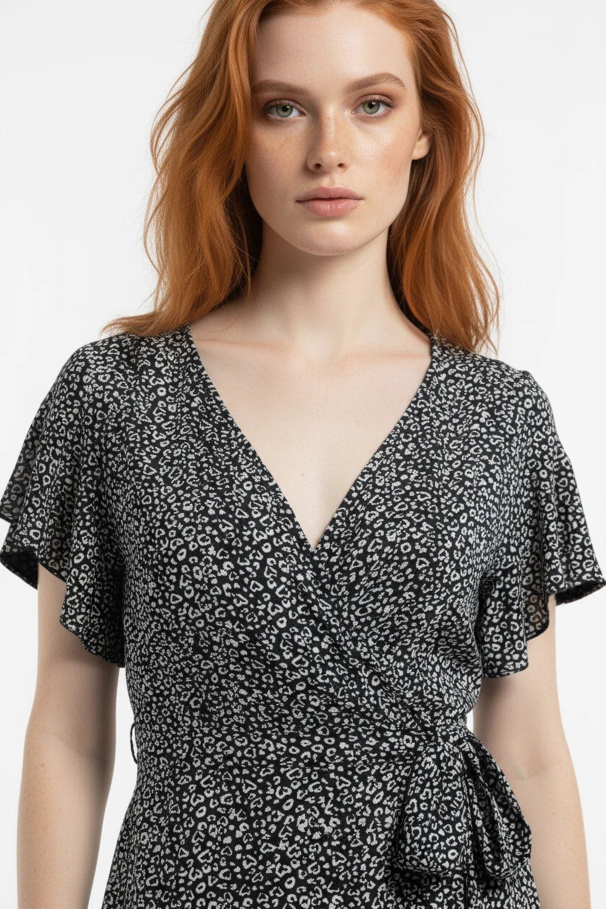 Kurzarm Midi Kleid