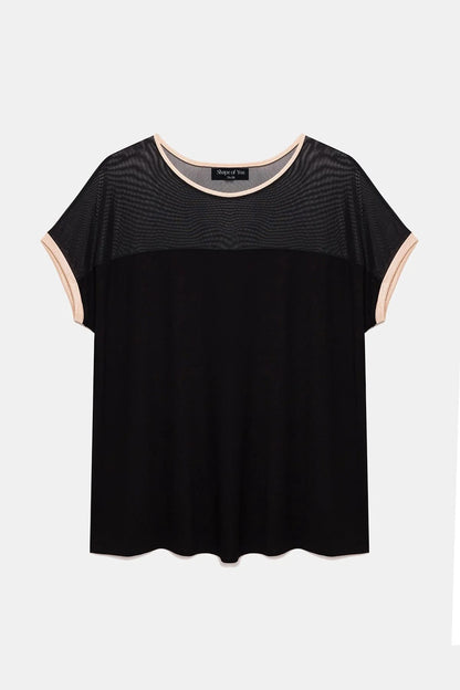 Kurzärmeliges, locker sitzendes T-Shirt