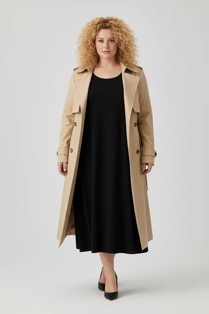 Kurzärmeliges Freizeitkleid mit Rundhalsausschnitt