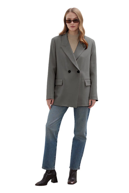 Klassischer Blazer in Dunkelbraun
