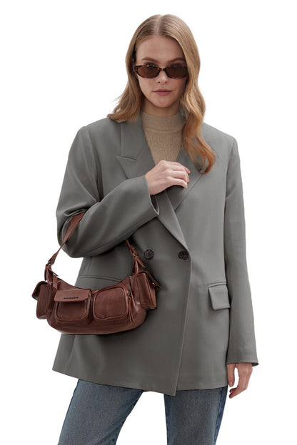Klassischer Blazer in Dunkelbraun