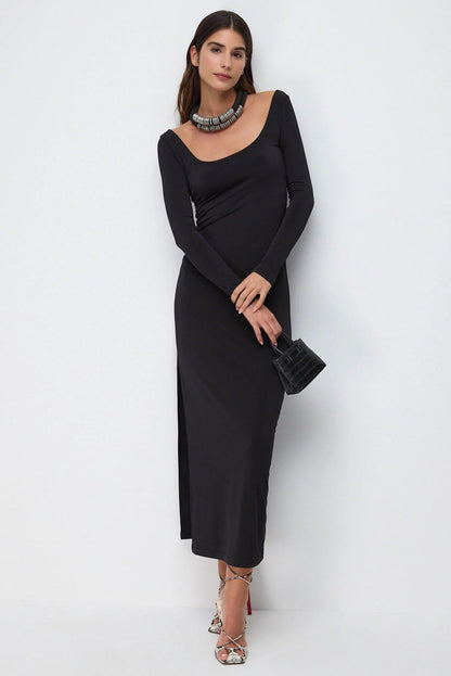 Maxikleid mit langen Ärmeln