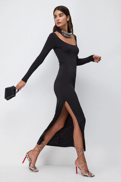 Maxikleid mit langen Ärmeln