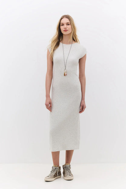 Kurzärmeliges Midikleid