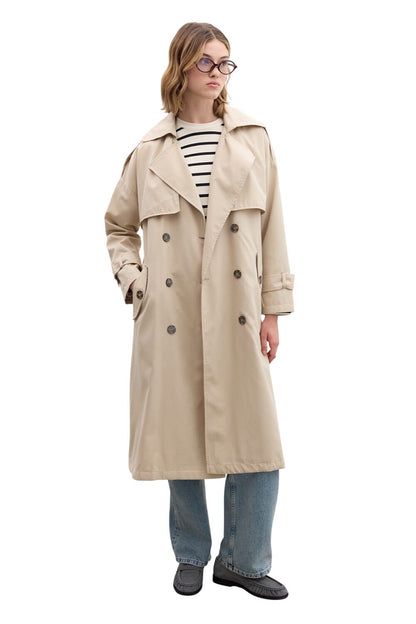 Knopftrenchcoat in Schwarz