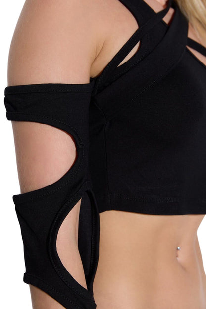 Bluse mit asymmetrischem Ausschnitt