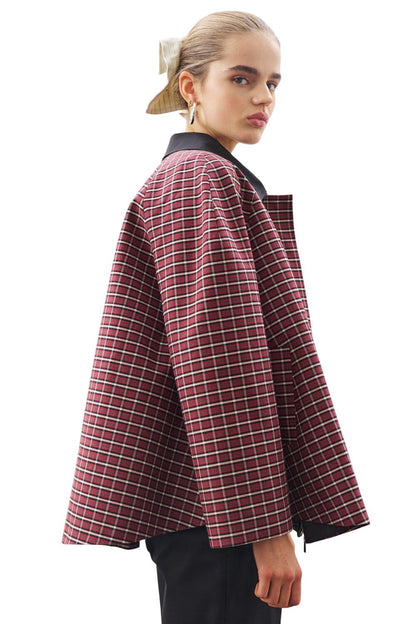 Trenchcoat mit Kontrastkragen, schwarz