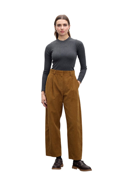 Kordhose Baggy in Rostfarbe