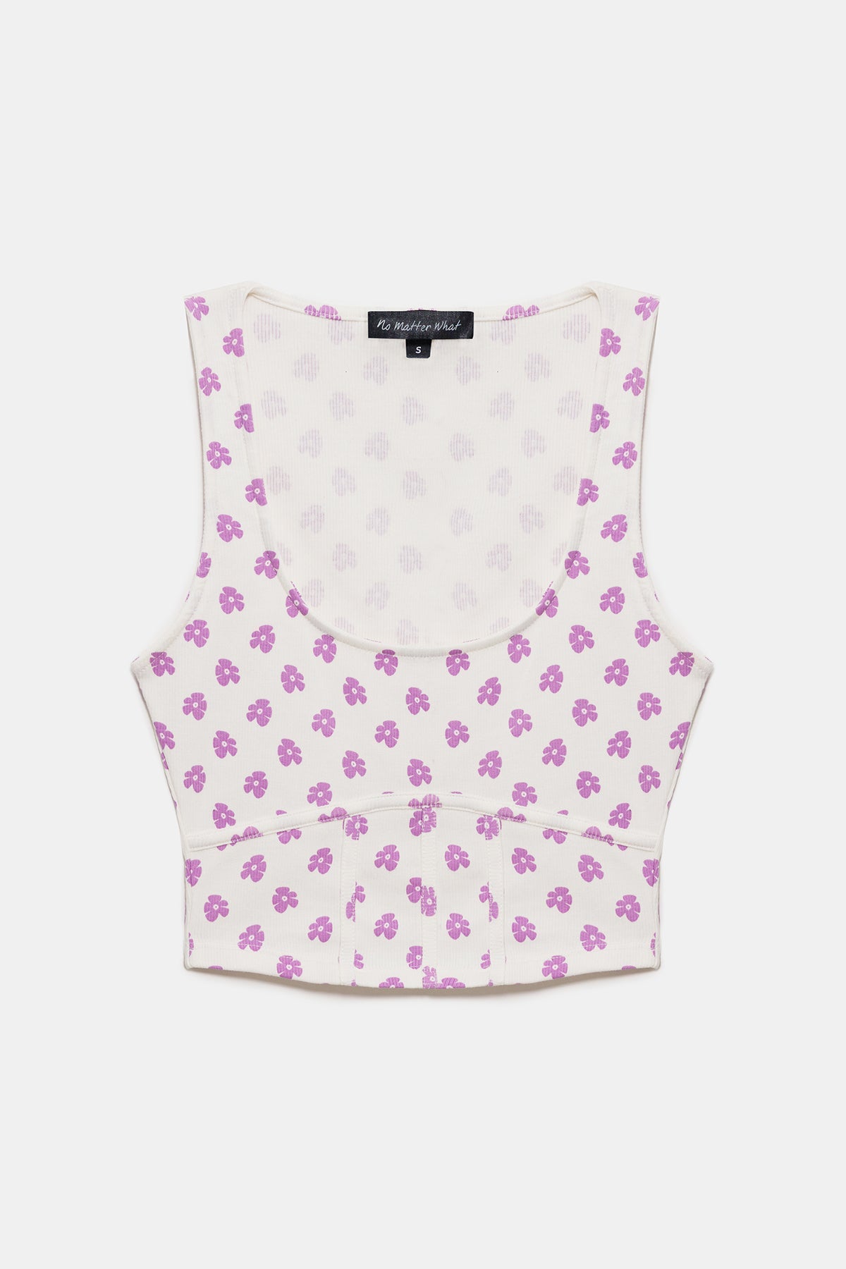 Bluse mit breiten Trägern und Muster