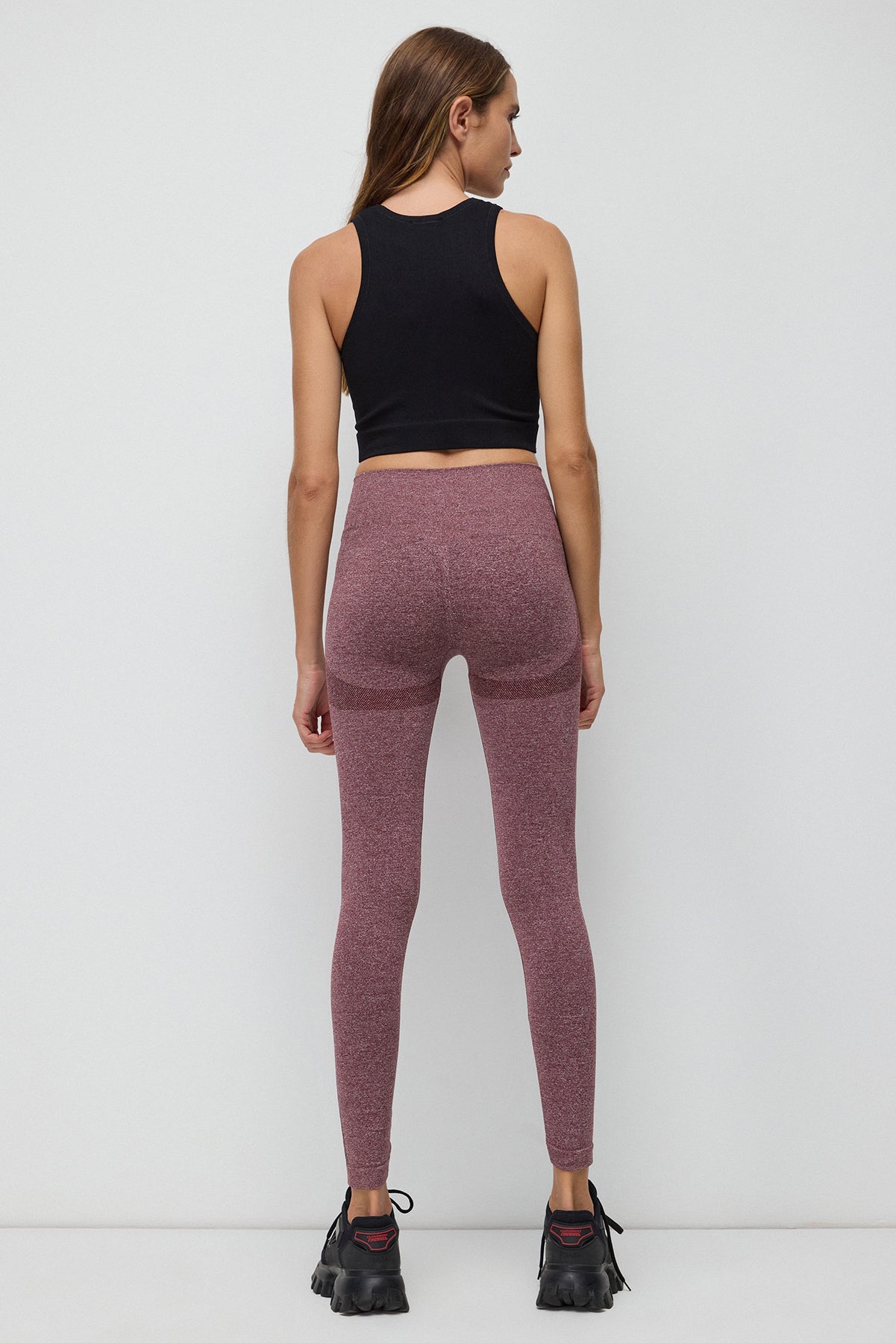 Nahtlose Sportleggings mit hohem Bund