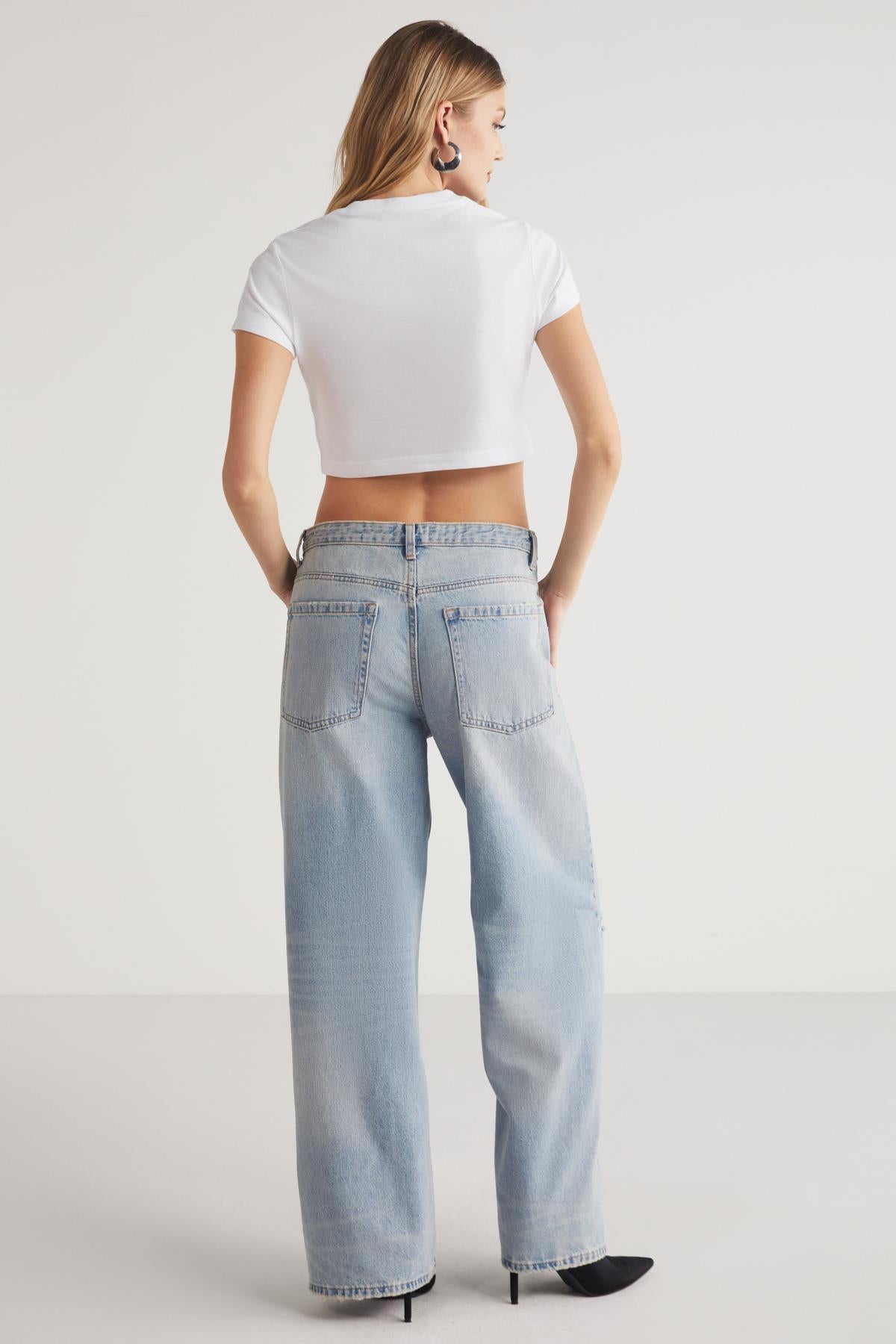 ETHIQUET KRIM Damen Bio-Baumwolle Crop-Shirt Weiß