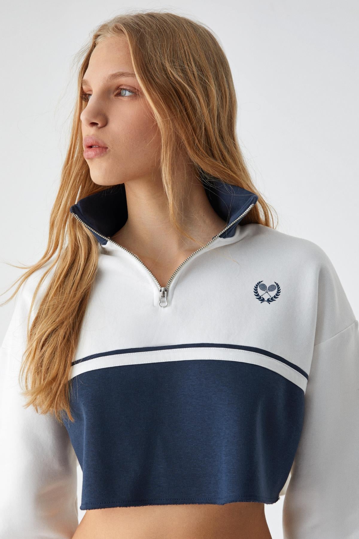 ETHIQUET KRUSSEN Damen Oversize Sweatshirt Weiß