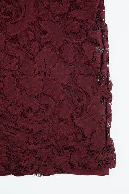 Gefütterte Spitzenbluse mit Wickelkragen