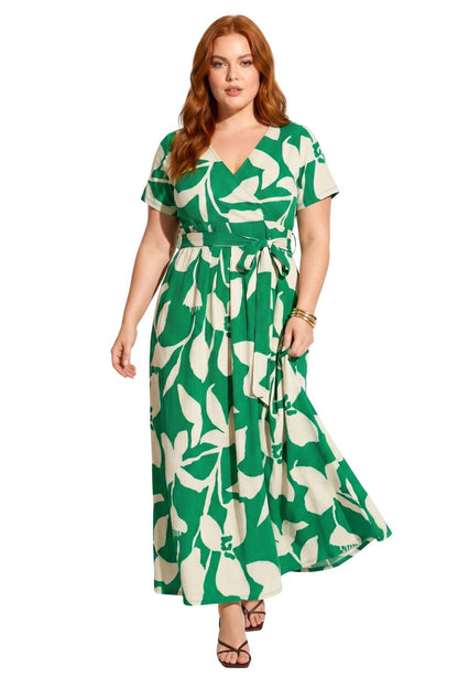 Muster Maxi Kleid im Relaxed Fit