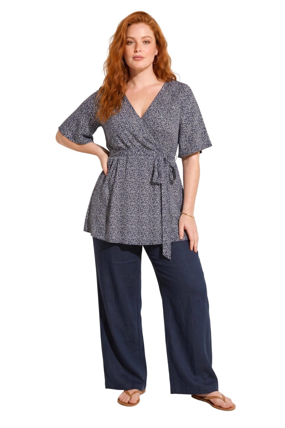 Musterbluse mit Schalkragen