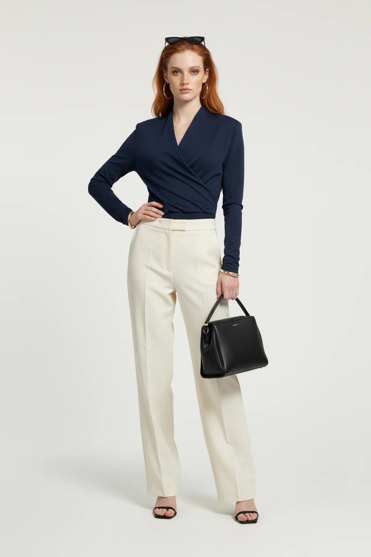 Langarm Snap Bodysuit mit Kragen