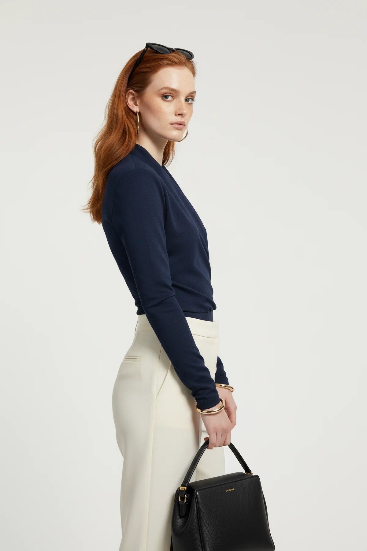 Langarm Snap Bodysuit mit Kragen