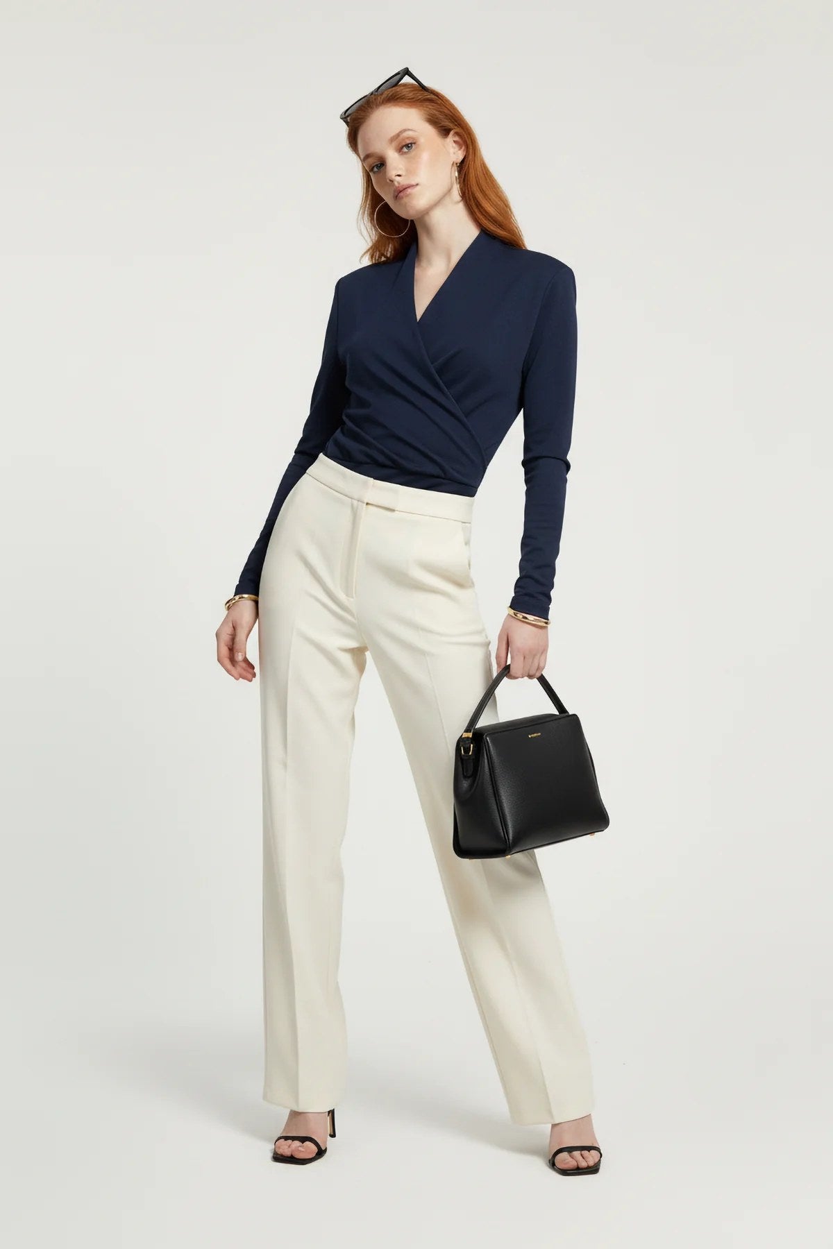 Langarm Snap Bodysuit mit Kragen