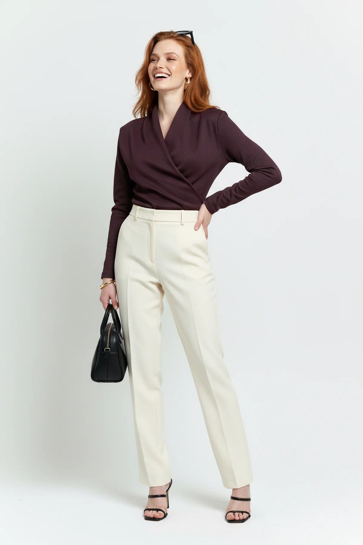 Langarm Snap Bodysuit mit Kragen
