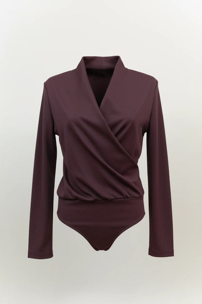 Langarm Snap Bodysuit mit Kragen