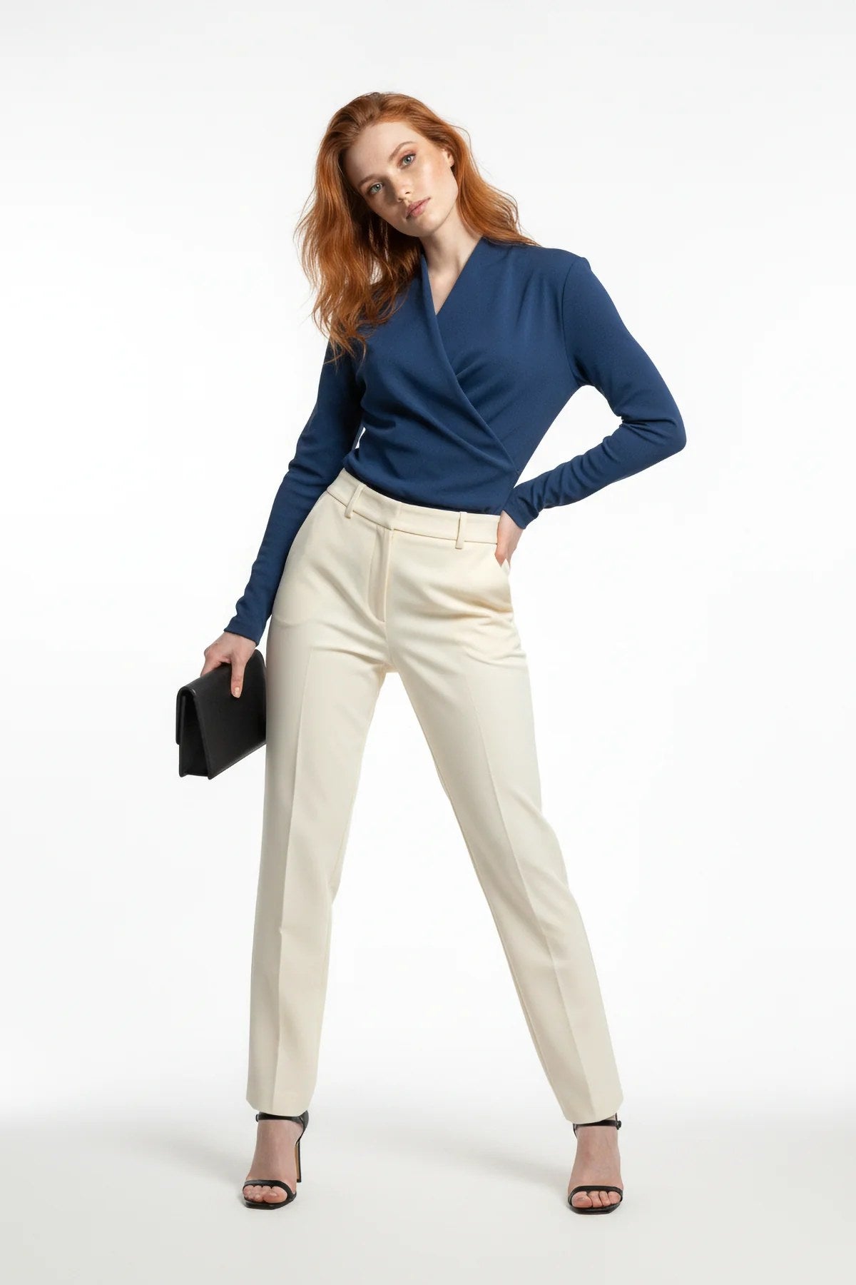 Langarm Snap Bodysuit mit Kragen