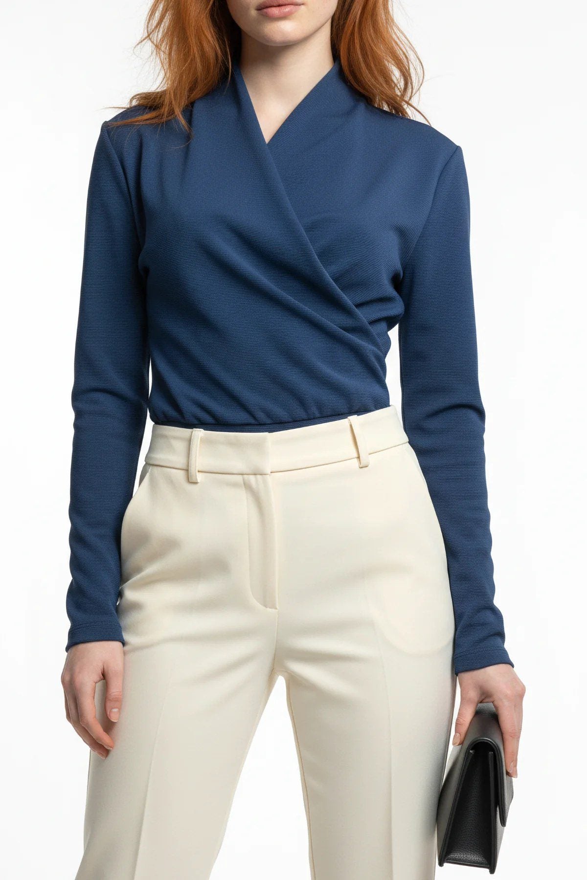 Langarm Snap Bodysuit mit Kragen