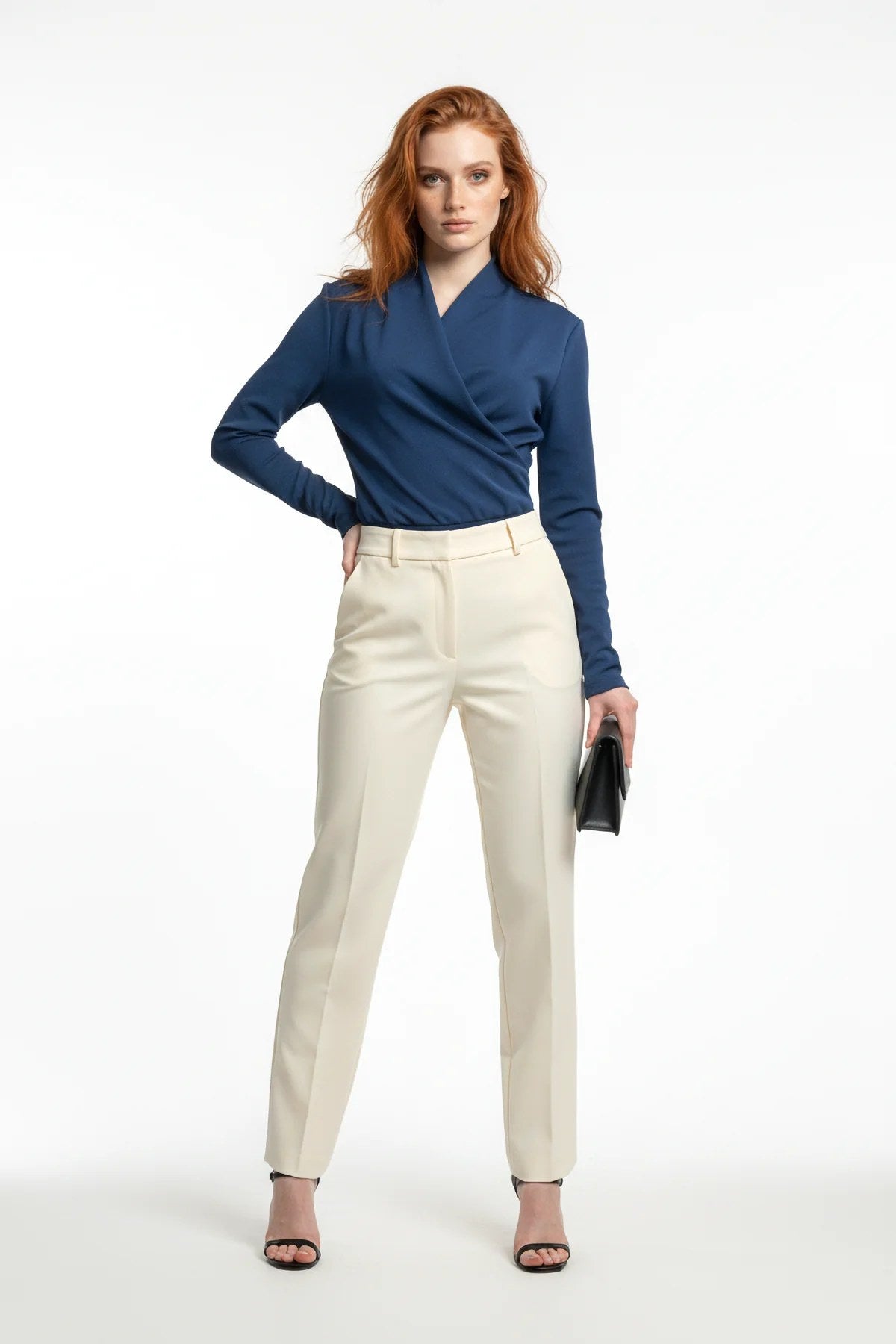 Langarm Snap Bodysuit mit Kragen