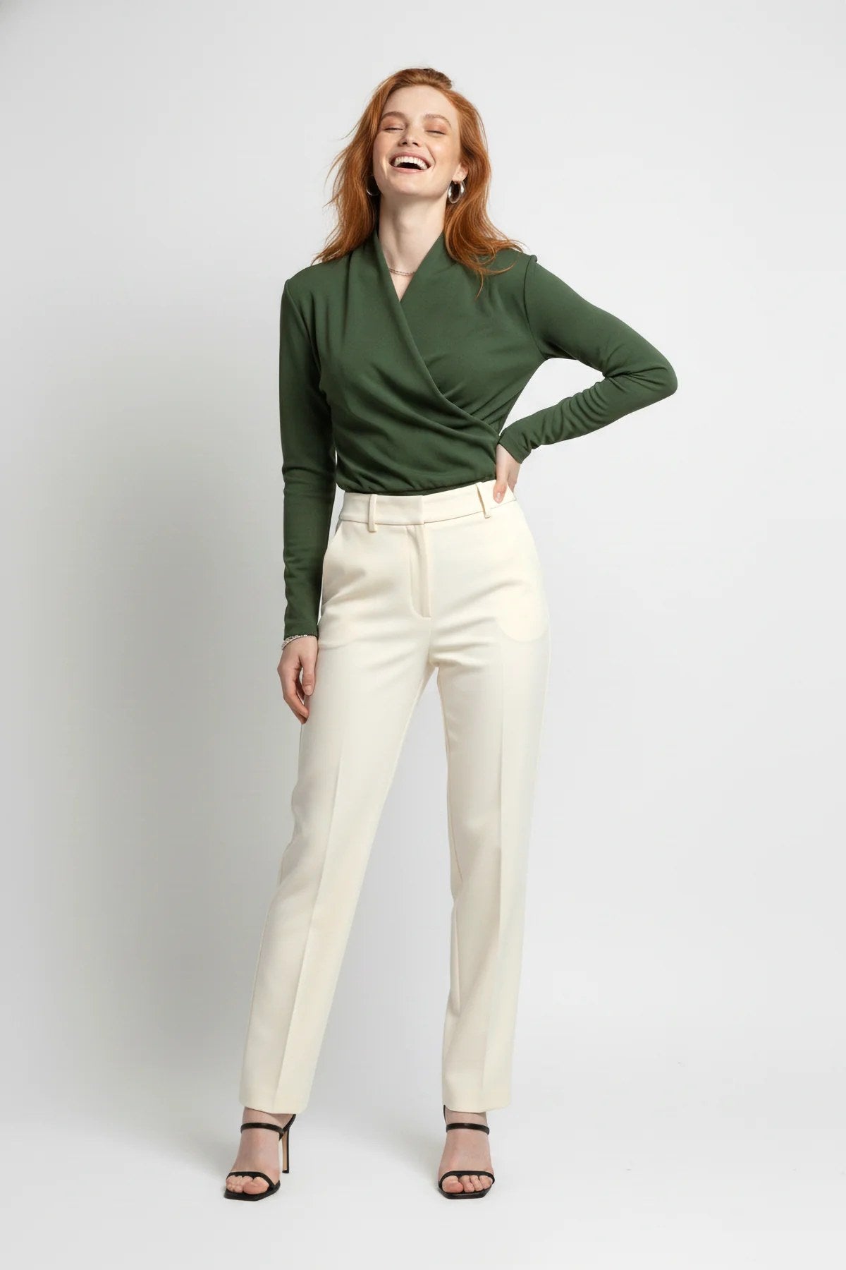 Langarm Snap Bodysuit mit Kragen