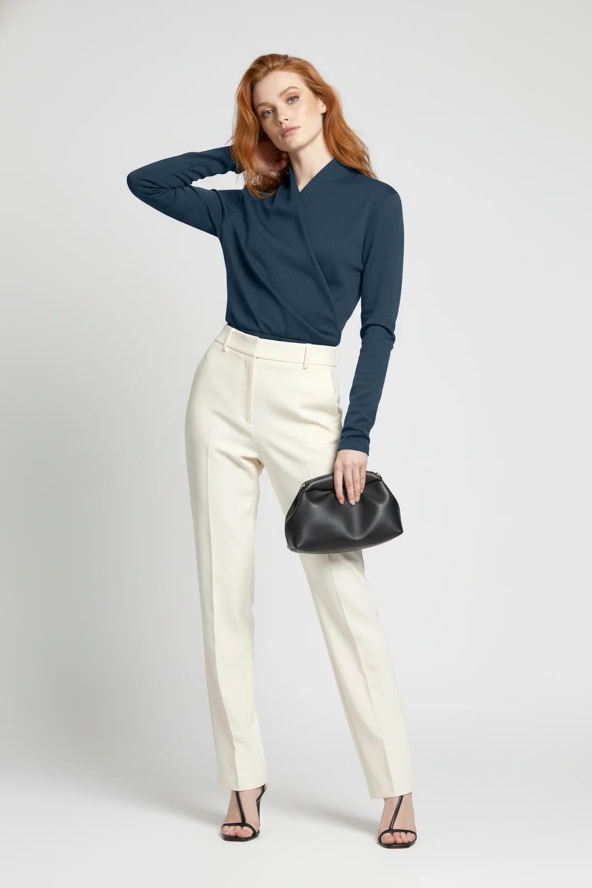 Langarm Snap Bodysuit mit Kragen