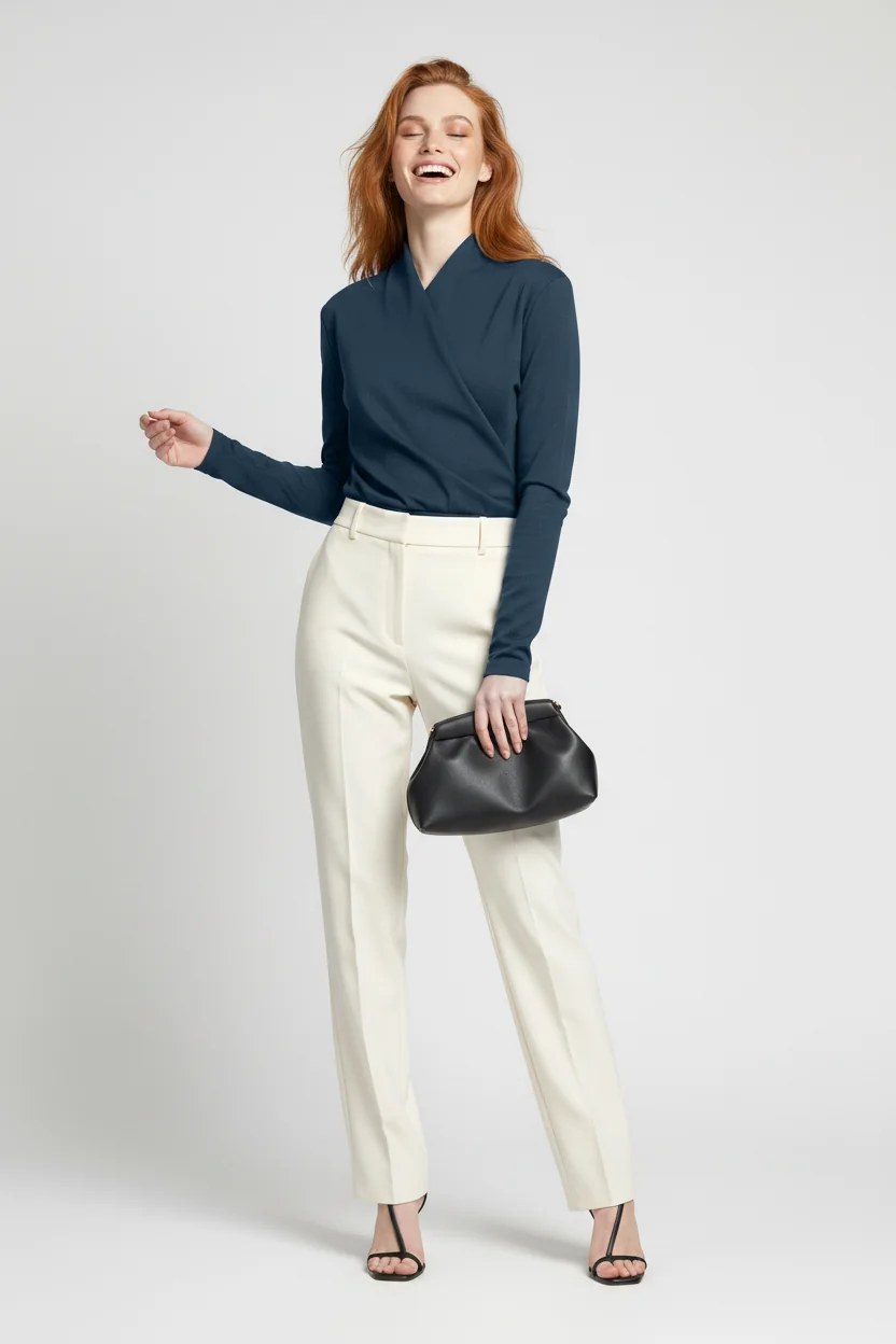 Langarm Snap Bodysuit mit Kragen