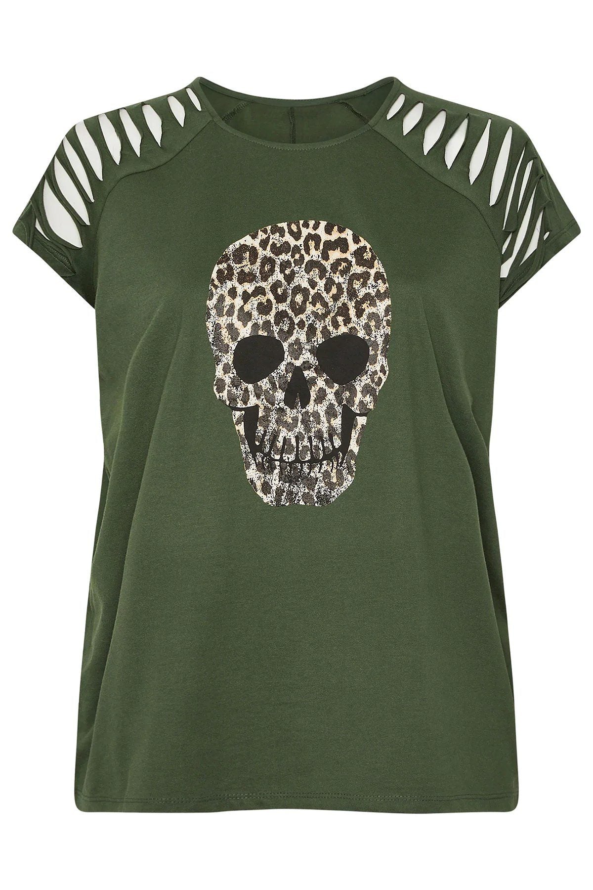 Totenkopf-Print T-Shirt