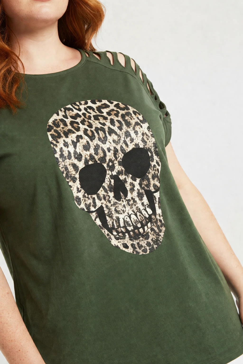 Totenkopf-Print T-Shirt