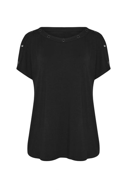 Bluse mit Ösen-Detail
