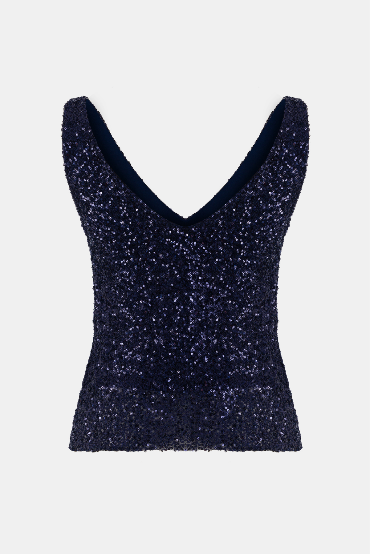 Paillettenbluse mit V-Ausschnitt