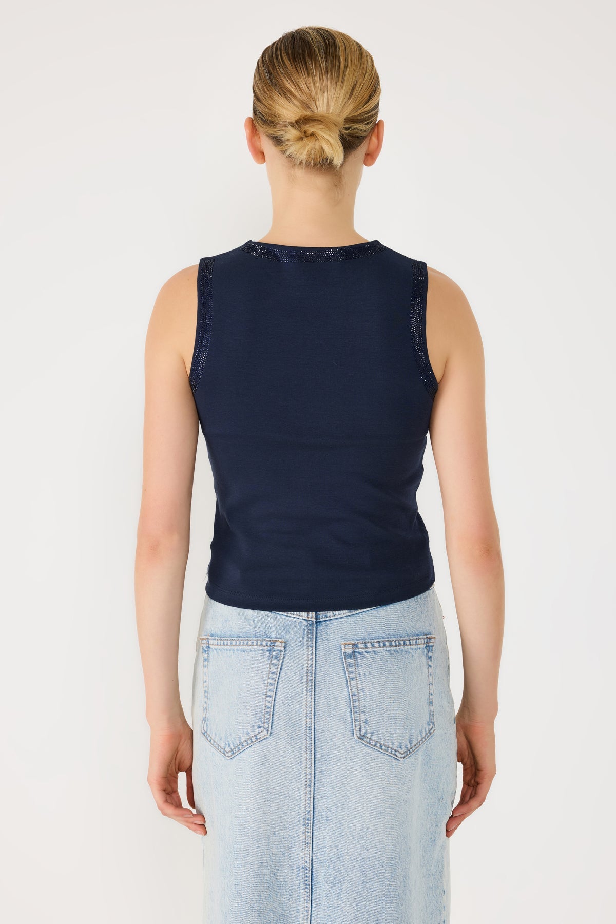 Ärmellose Crop-Bluse
