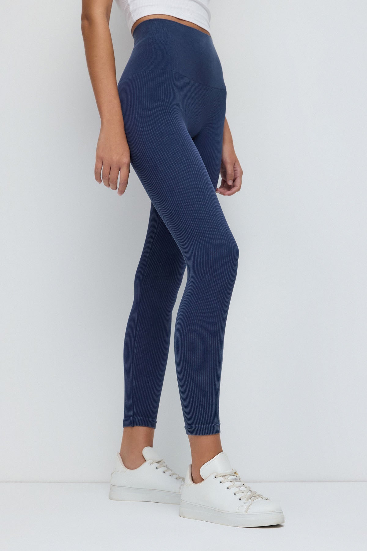 Stretch-Sportleggings mit hohem Bund