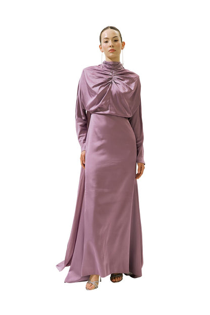 L'AMOUR VERZIERUNGENES ABENDKLEID, SCHWARZ