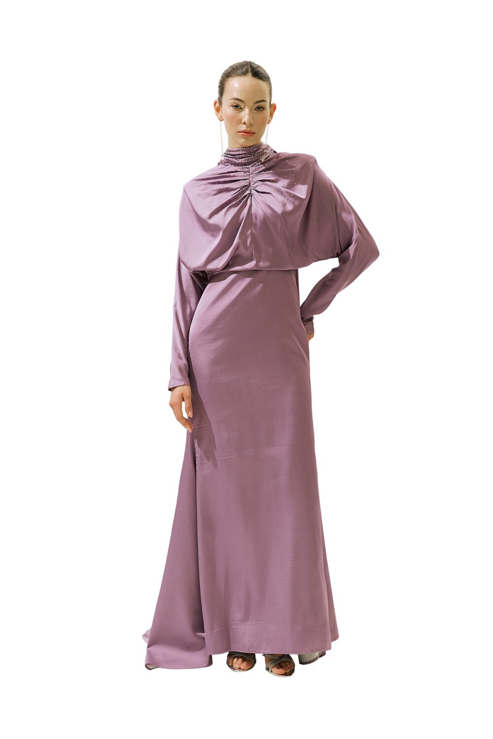 Manuka L'AMOUR VERZIERUNGENES ABENDKLEID, SCHWARZ Lilac