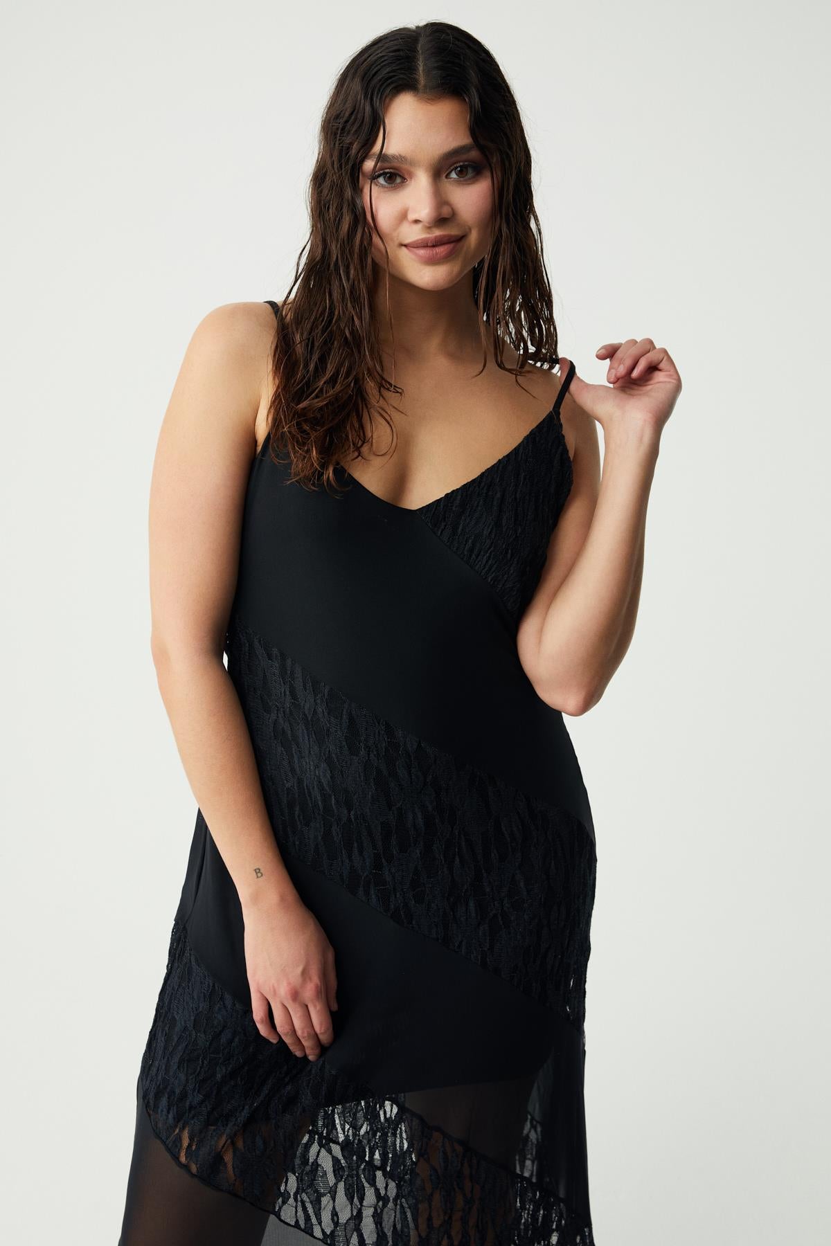 ETHIQUET LARASBB Damen Plus Size Kleid Schwarz