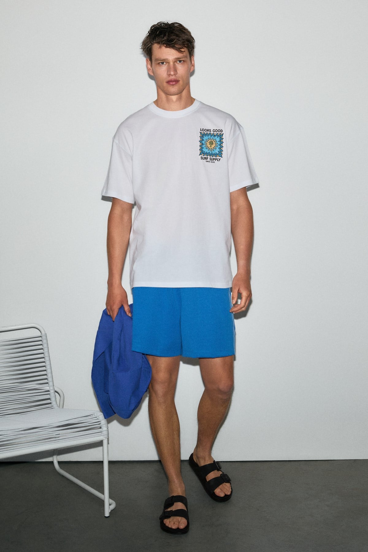 LARGO Herren Shorts Blau Relaxed Fit